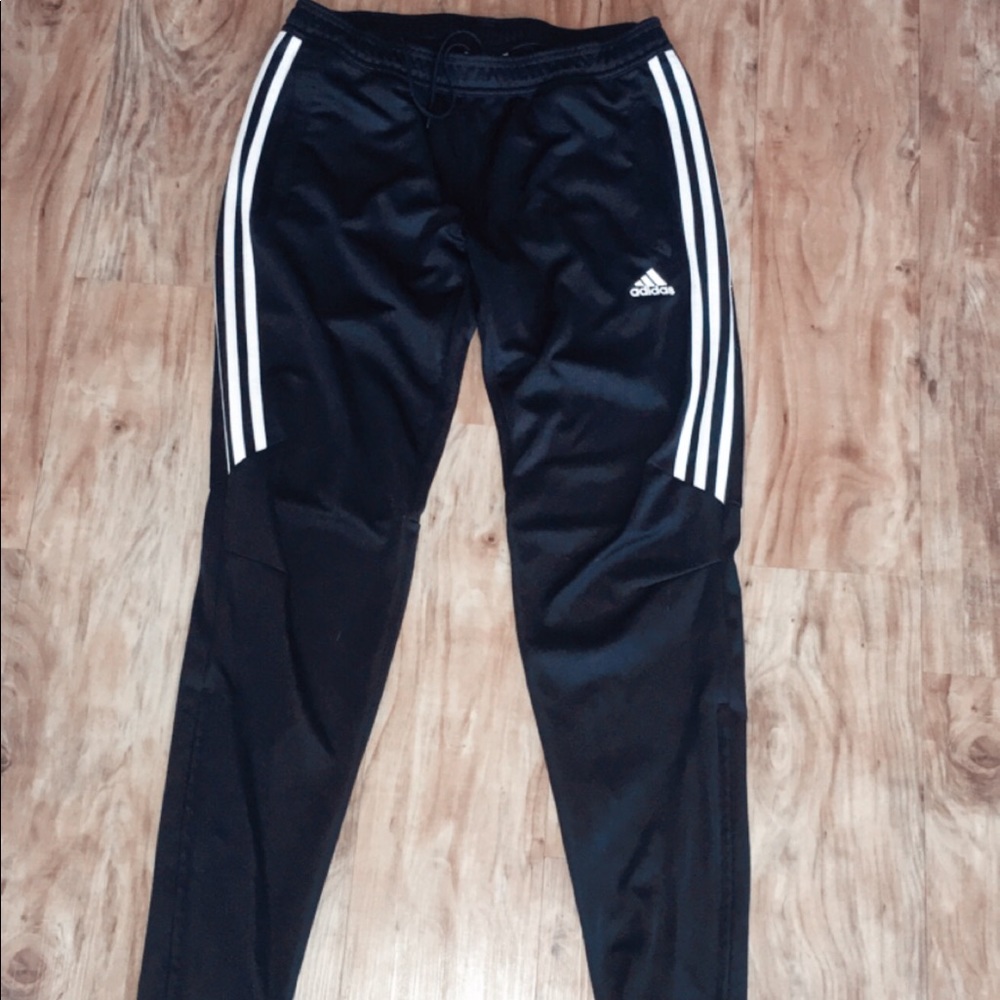 Adidas black and white sweatpants